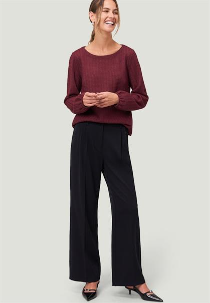 Strukturshirt mit Rundausschnitt mystic berry