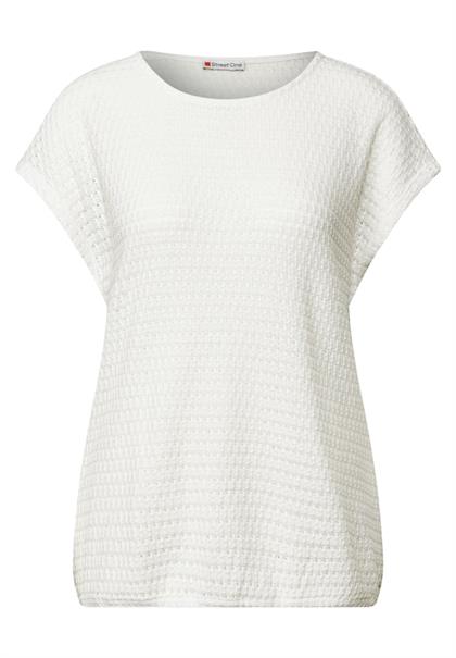 Strukturshirt off white