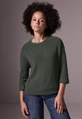 Strukturshirt oil green