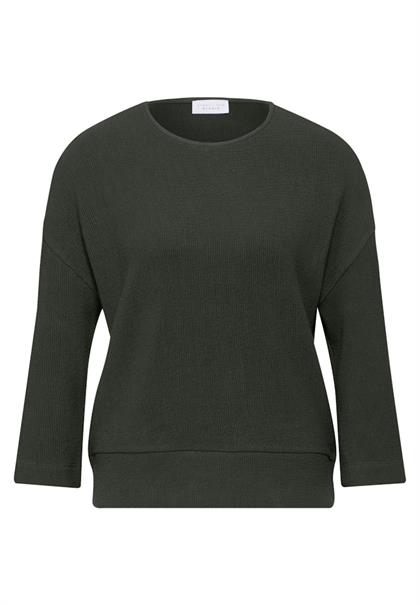 Strukturshirt oil green