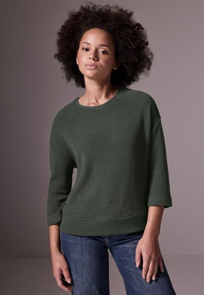 Strukturshirt oil green