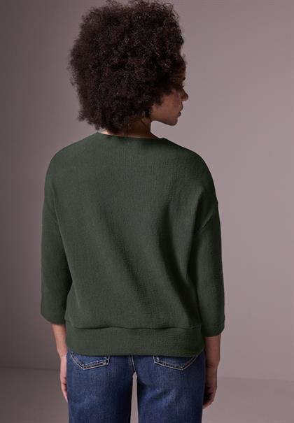 Strukturshirt oil green