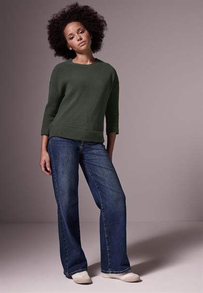 Strukturshirt oil green