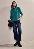Strukturshirt petrol green