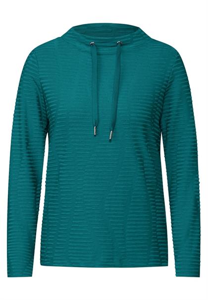 Strukturshirt petrol green