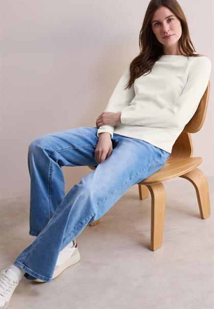 Strukturshirt vanilla white