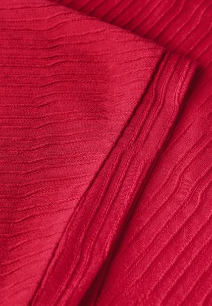 Struktushirt in Unifarbe glazed apple red