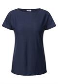Struktushirt in Unifarbe urban navy blue