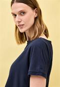 Struktushirt in Unifarbe urban navy blue