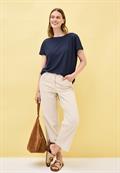 Struktushirt in Unifarbe urban navy blue