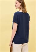 Struktushirt in Unifarbe urban navy blue