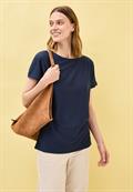 Struktushirt in Unifarbe urban navy blue