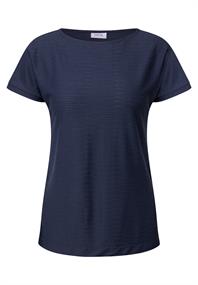 Struktushirt in Unifarbe urban navy blue
