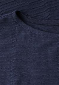 Struktushirt in Unifarbe urban navy blue