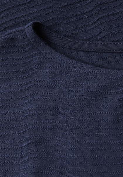 Struktushirt in Unifarbe urban navy blue