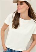 Struktushirt in Unifarbe vanilla white