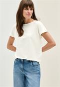 Struktushirt in Unifarbe vanilla white