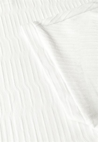 Struktushirt in Unifarbe vanilla white