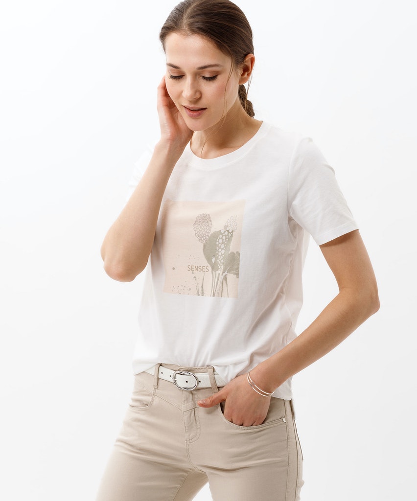 Brax Damen T-Shirt Style Cira offwhite bequem online kaufen bei