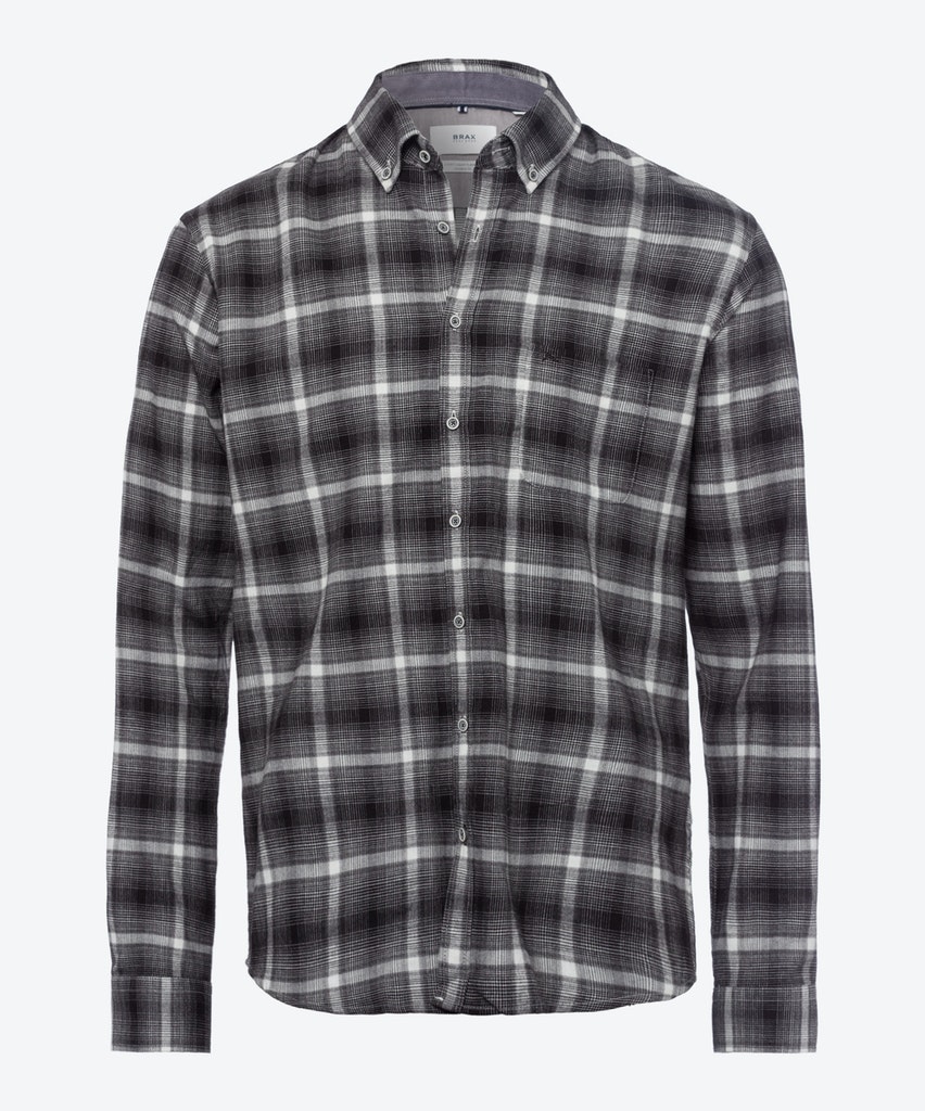Brax Herren Hemd 45-3637 Black - modern fit