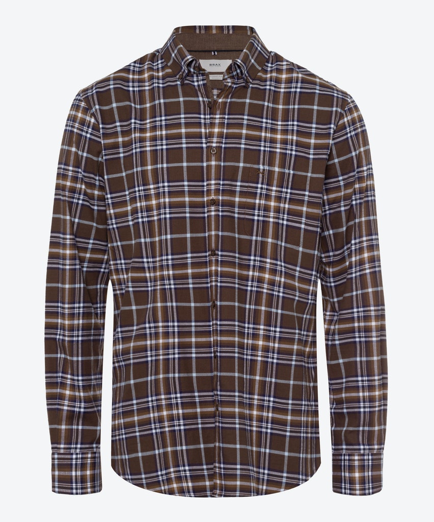 Brax Herren Hemd 45-3604 Espresso - mode von