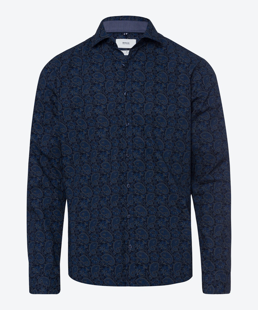 Brax Herren Hemd 45-3297 Navy - modern fit