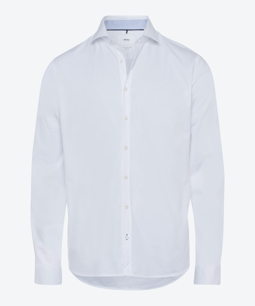 Brax Herren Hemd 45-3117 White - knopfleiste