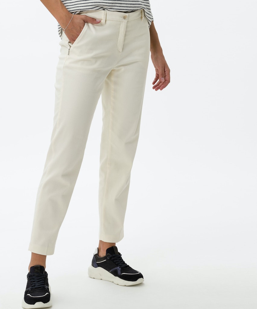 Brax Damen Hose Style Maron off white bequem online kaufen bei | Bundfaltenhosen