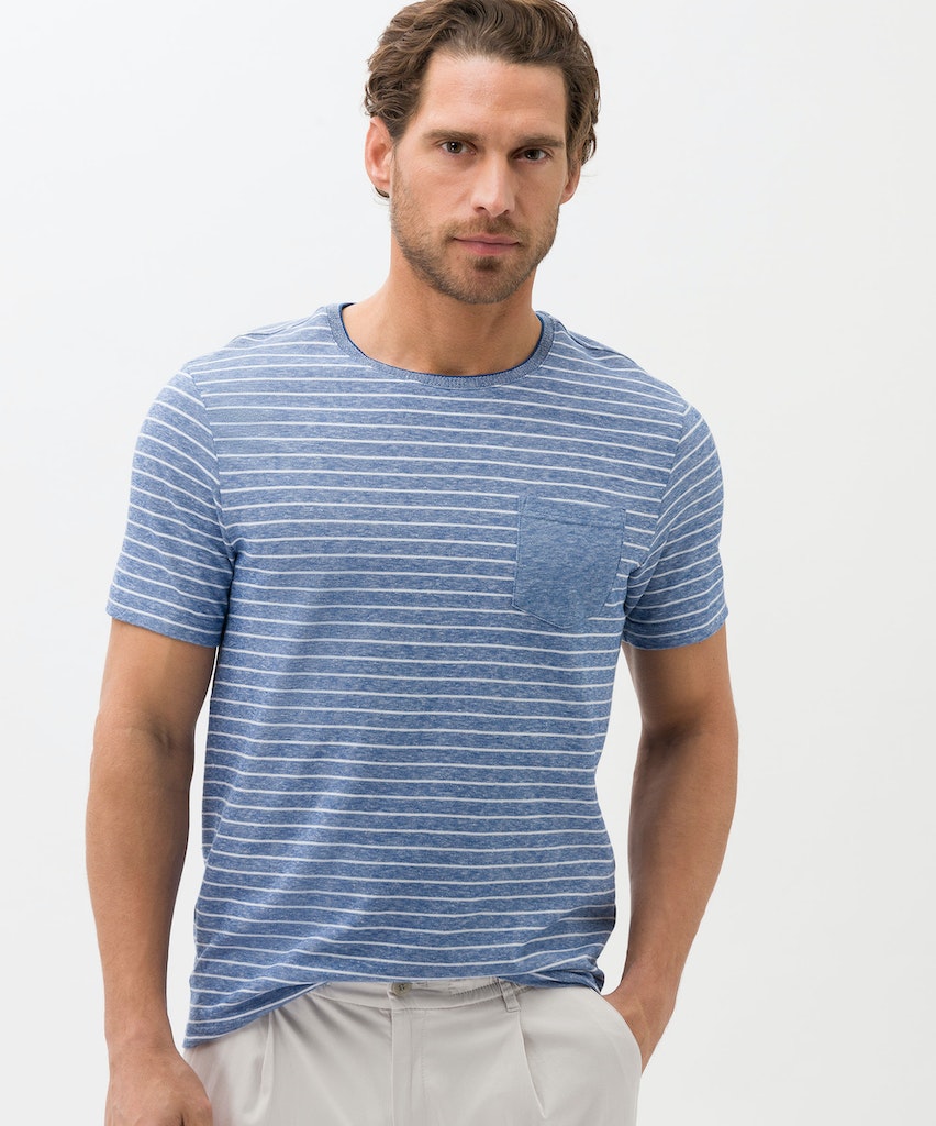 Brax Herren T-Shirt Style Timo cobalt bequem online kaufen bei