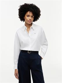 SUMMER POPLIN LS BOXY SHIRT th optic white