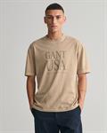 Sunfaded GANT USA T-Shirt concrete beige