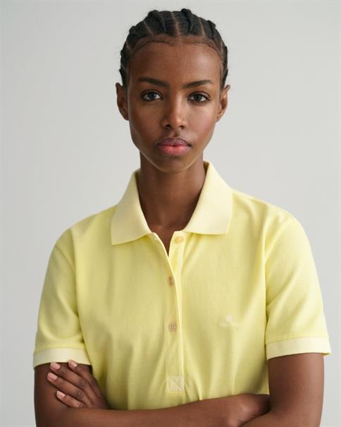 Sunfaded Piqué Poloshirt lemonade yellow