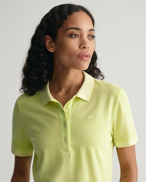 Sunfaded Piqué Poloshirt pastel lime