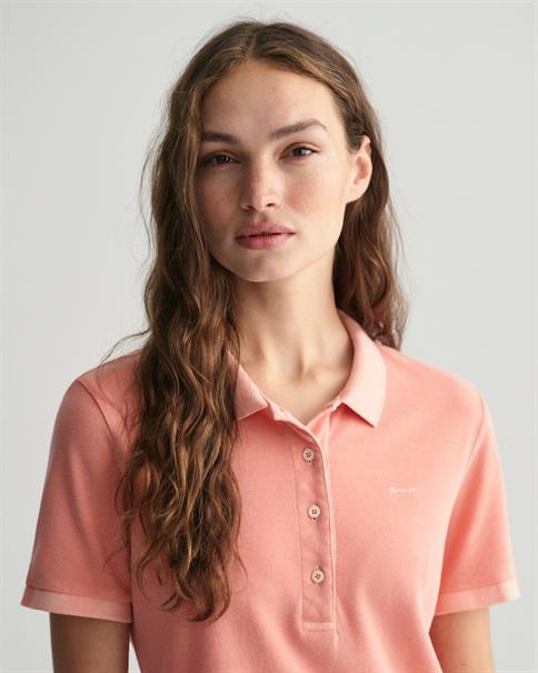 Sunfaded Piqué Poloshirt peachy pink