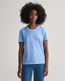 Sunfaded Rundhals-T-Shirt gentle blue