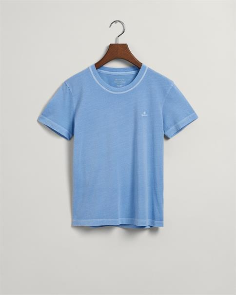 Sunfaded Rundhals-T-Shirt gentle blue