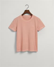 Sunfaded Rundhals-T-Shirt guava orange