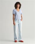 Sunfaded V-Neck T-Shirt dove blue