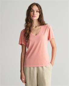 Sunfaded V-Neck T-Shirt peachy pink