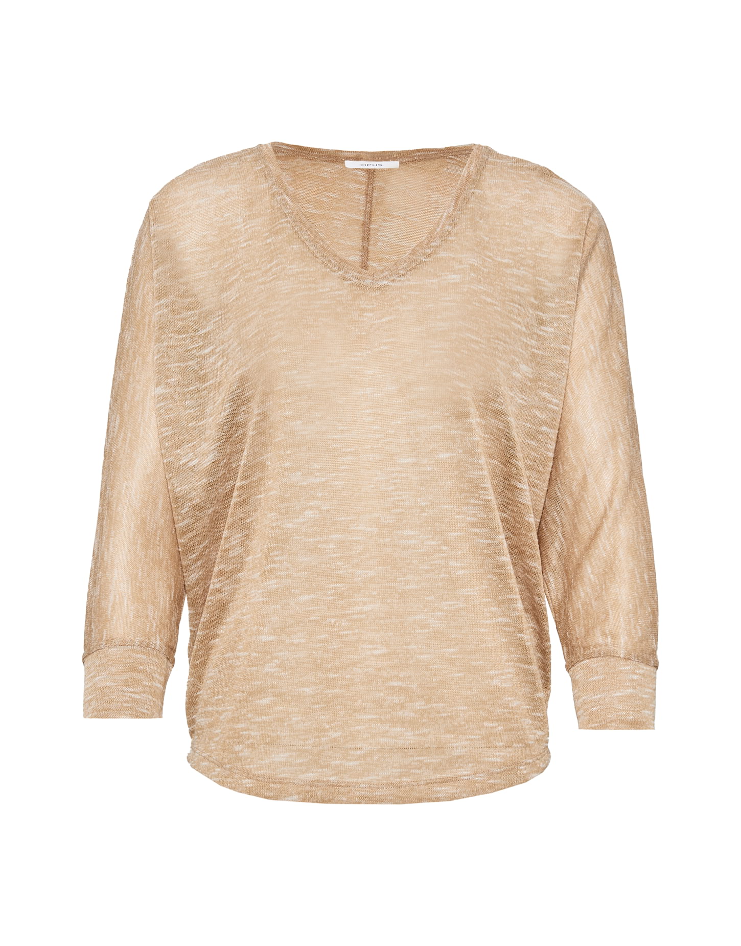 Opus Damen Langarmshirt 214322282100 Sweet Almond Melange