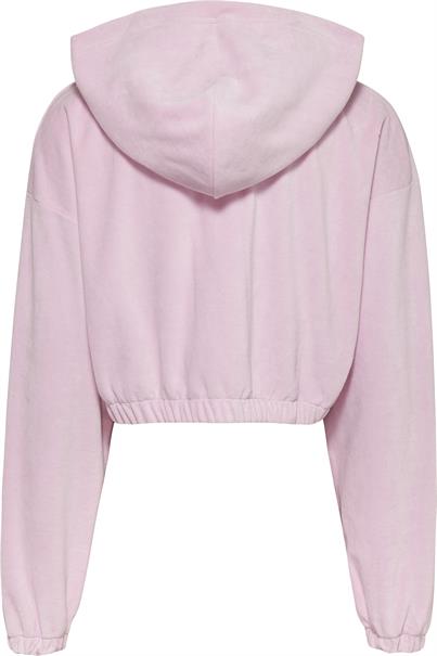 SUPER CROPPED FIT HOODIE MIT REISSVERSCHLUS french orchid