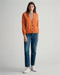 Superfine Lambswool Strickjacke golden orange