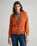 Superfine Lambswool Strickjacke golden orange