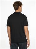 SUPIMA SLUB LOGO COLLAR POLO ck black