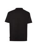 SUPIMA SLUB LOGO COLLAR POLO ck black