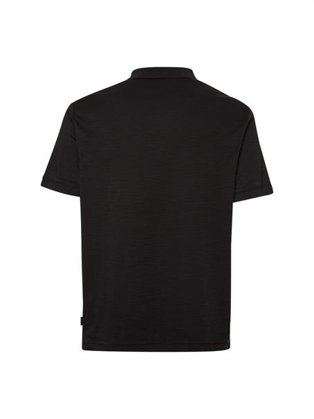 SUPIMA SLUB LOGO COLLAR POLO ck black