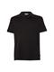 SUPIMA SLUB LOGO COLLAR POLO ck black