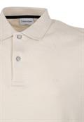 SUPIMA SLUB LOGO COLLAR POLO stony beige