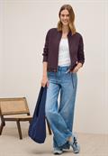Sweat Blouson mit Tunnelzug mulberry red