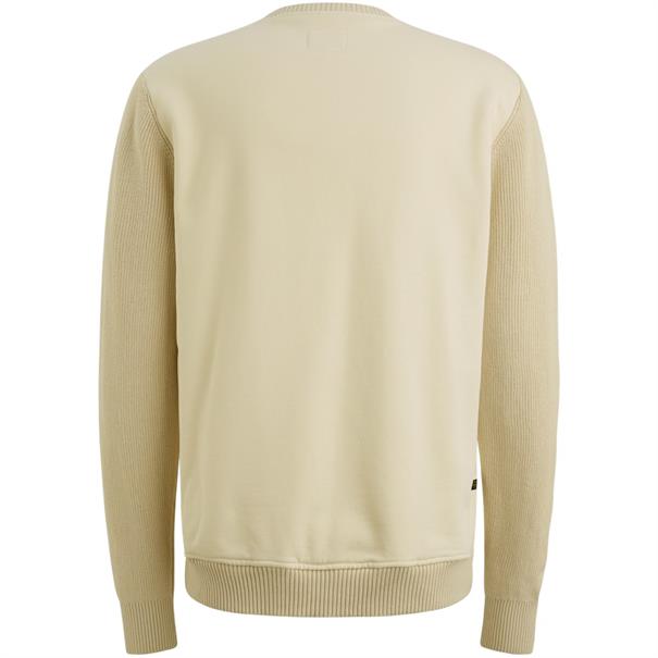 sweat knit combination bone white